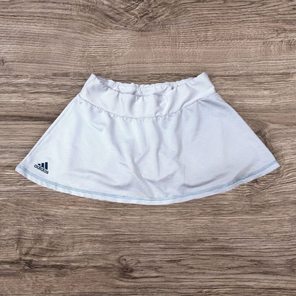 ADIDAS Parley Tennis Skirt Skort Blue White Stripe Women's S